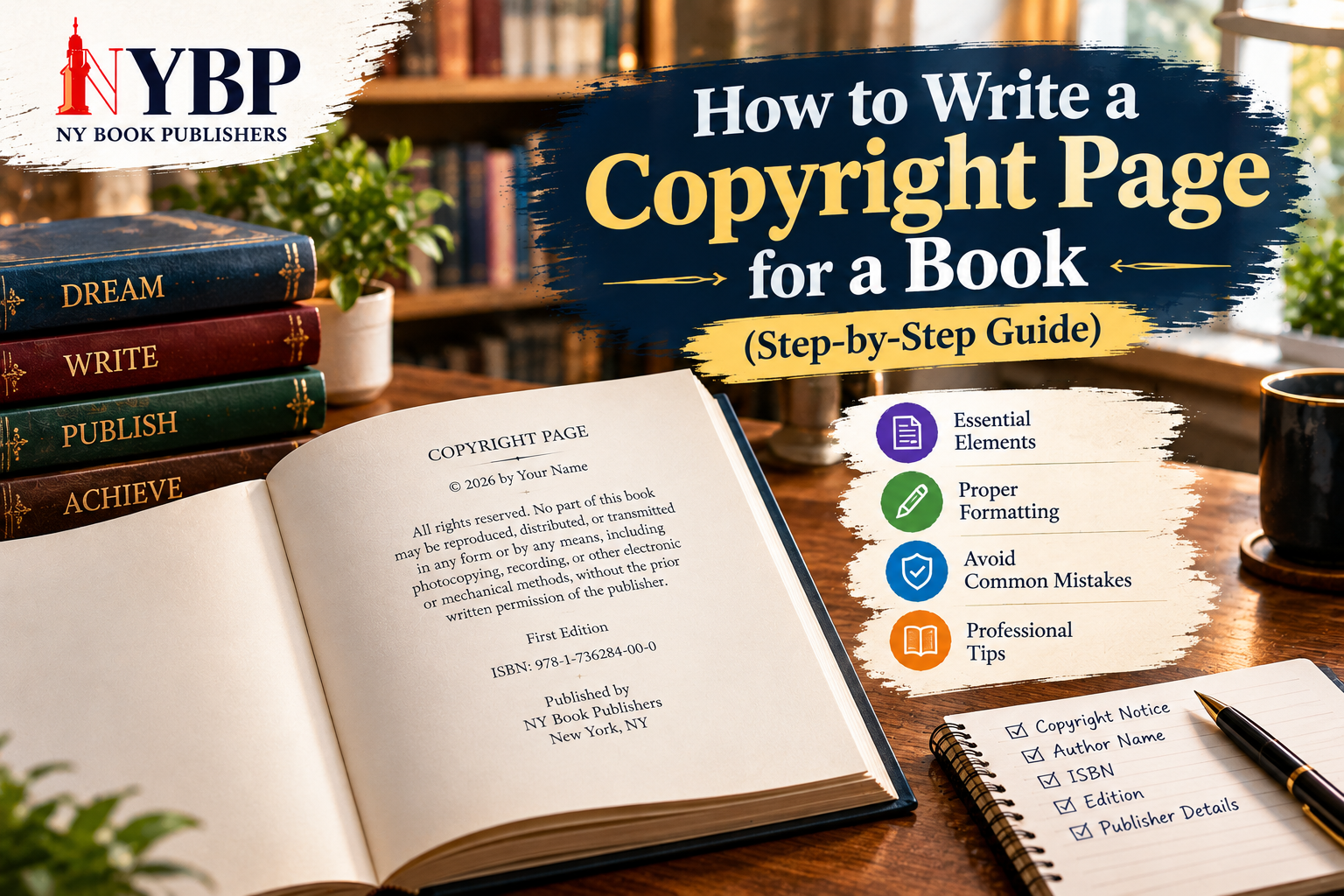 copyright page in a book